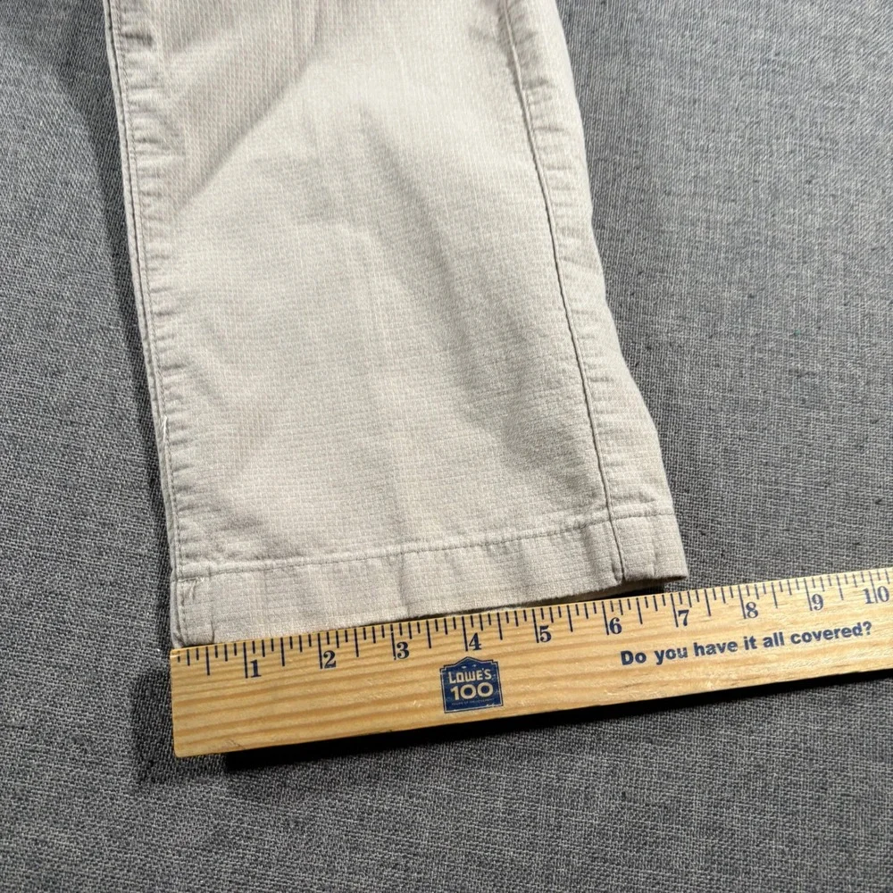Banana Republic Kentfield Pant Men 33x32 Beige Micro Texture Cotton Chinos